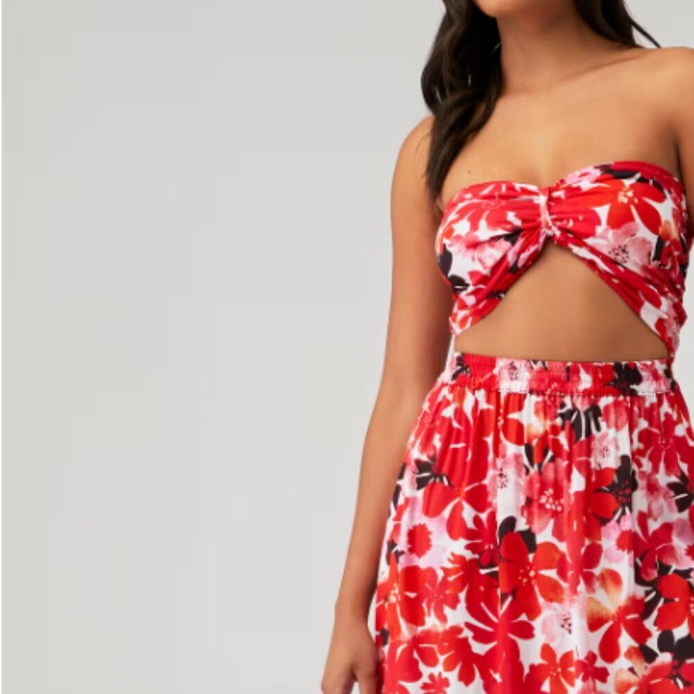 🌺 Tiare Hawaii Floral 2-Piece Set (Top & Skirt) - M/L - Picture 2 of 15